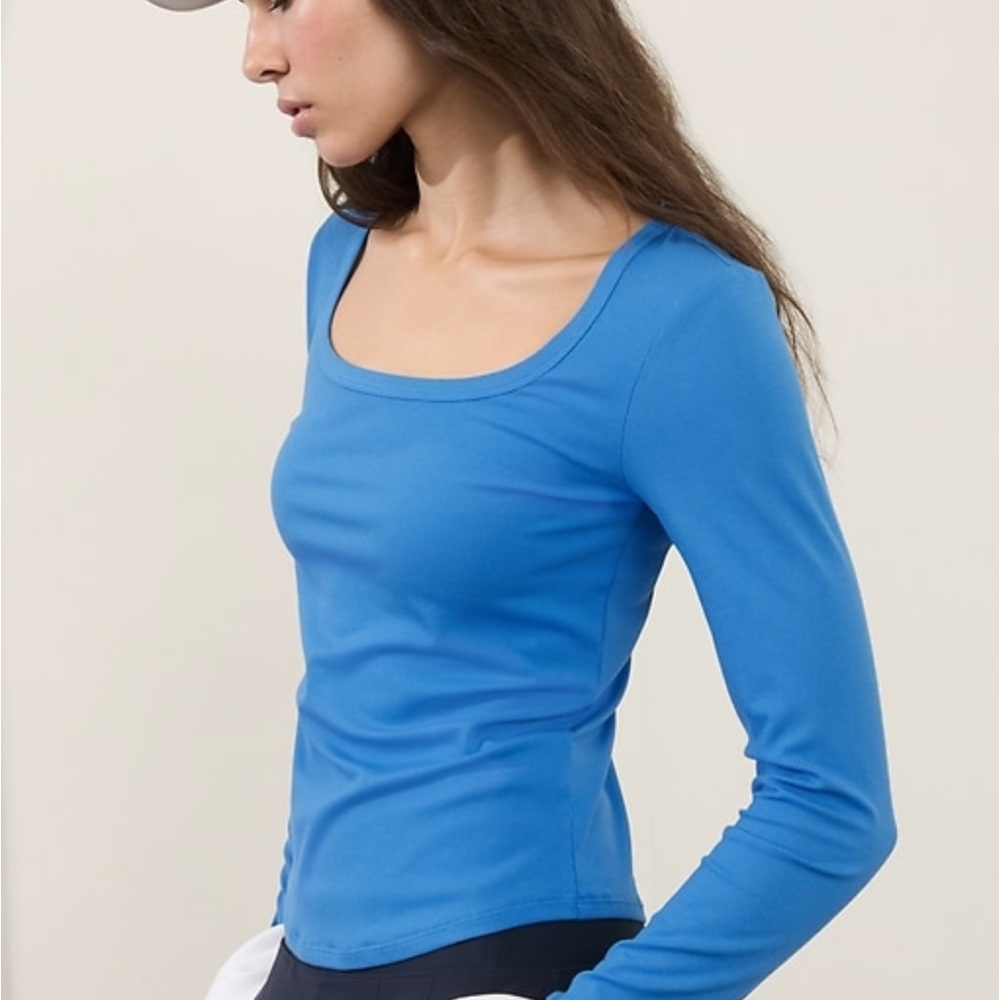 Athleta Signature Rib square neck top
